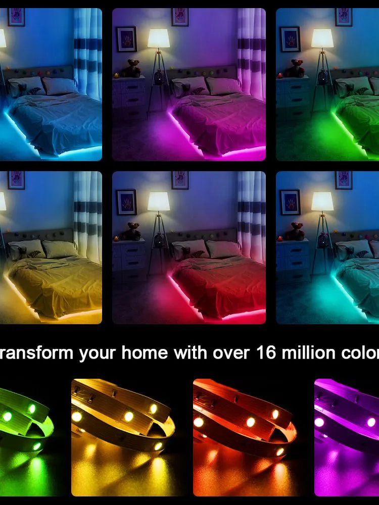 LED Strip Lights RGB 5050 ,5V 1M-30M,16 million colors, RGB , Led Strip Lighting Music Sync, Color Changing for Party Home